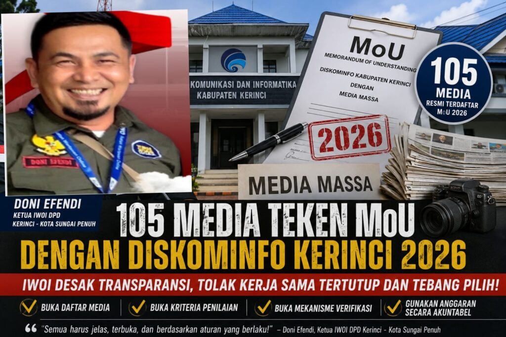 Ketua IWO Doni Efendi Meminta Diskominfo Kabupaten Kerinci Transparan Mengenai MoU Dengan Media Cetak dan Online