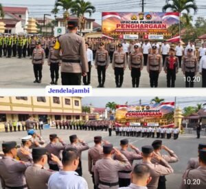 10 Personel Polres Kerinci Terima Penghargaan, Kapolres AKBP Hernawan Tekankan Pentingnya Dedikasi